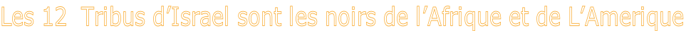 Les 12  Tribus d’Israel sont les noirs de l’Afrique et de L’Amerique